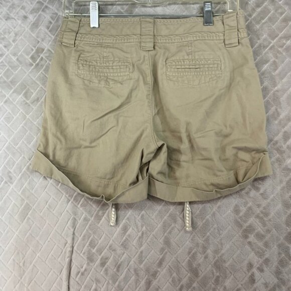 Tommy Hilfiger Womens 2 Shorts Tan Corduroy Jeans Mid Rise 100% Cotton Cuffed - Picture 11 of 16